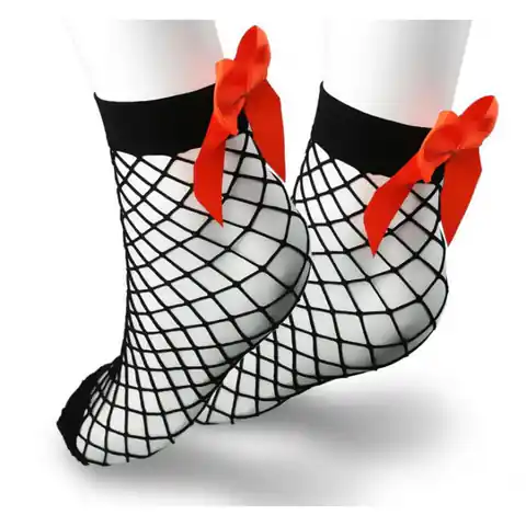 ⁨Cabaret socks with bow orange SKAR01POM⁩ at Wasserman.eu