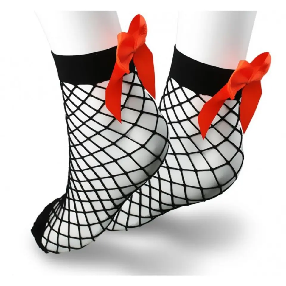 Cabaret socks with bow orange SKAR01POM at Wasserman.eu