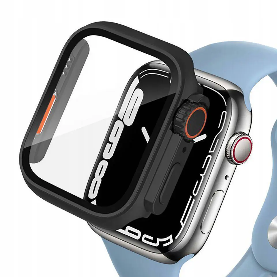 ⁨Etui APPLE WATCH 4 / 5 / 6 / SE (44MM) Tech-Protect Defense360 pomarańczowo czarne⁩ w sklepie Wasserman.eu