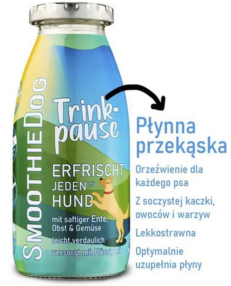 ⁨SmoothieDog Płynna przekąska - kaczka 250ml⁩ w sklepie Wasserman.eu