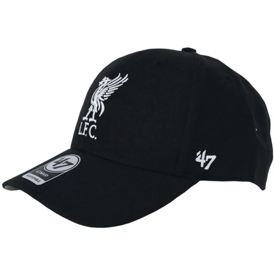 ⁨Czapka z daszkiem 47 Brand EPL FC Liverpool Cap (kolor Czarny, rozmiar One size)⁩ w sklepie Wasserman.eu