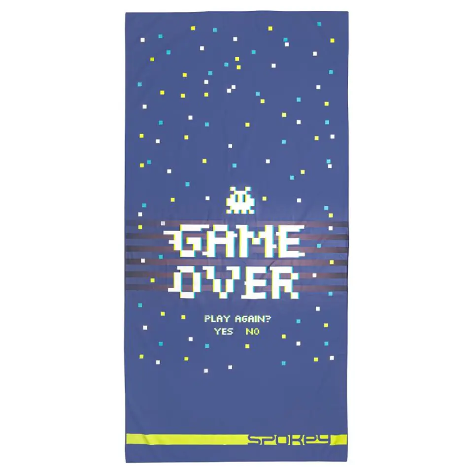 ⁨Ręcznik szybkoschnący Spokey GAME OVER (kolor Granatowy, rozmiar N/A)⁩ w sklepie Wasserman.eu