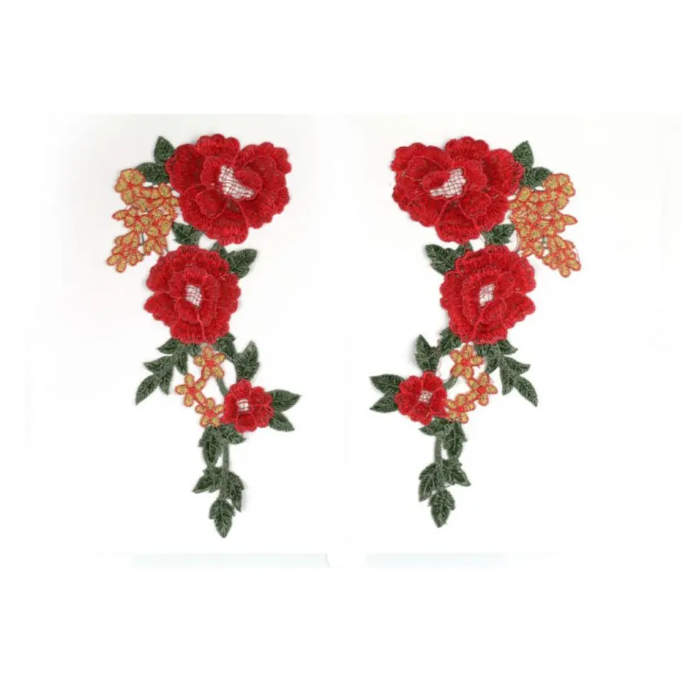 SET OF PATCHES FLOWERS EMBROIDERY 2 PCS H43 at Wasserman.eu