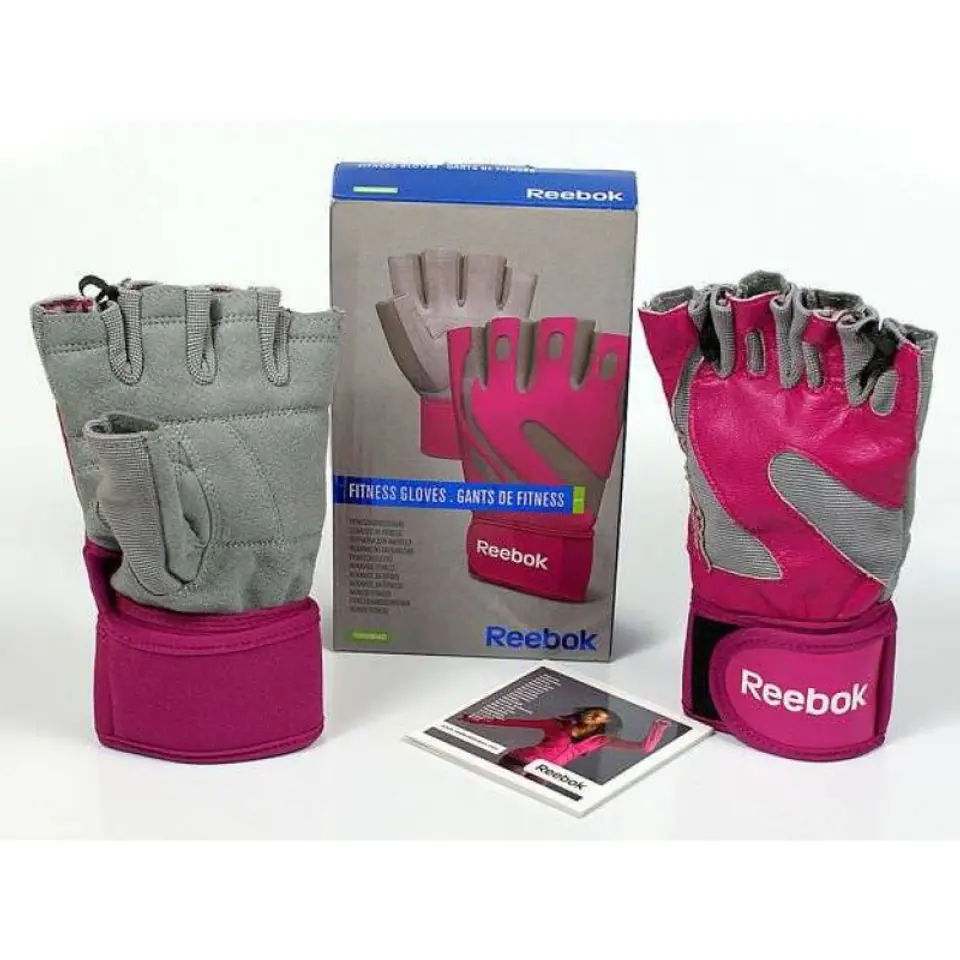 ⁨Rękawiczki Treningowe Reebok Fitness (kolor Różowy, rozmiar L)⁩ w sklepie Wasserman.eu