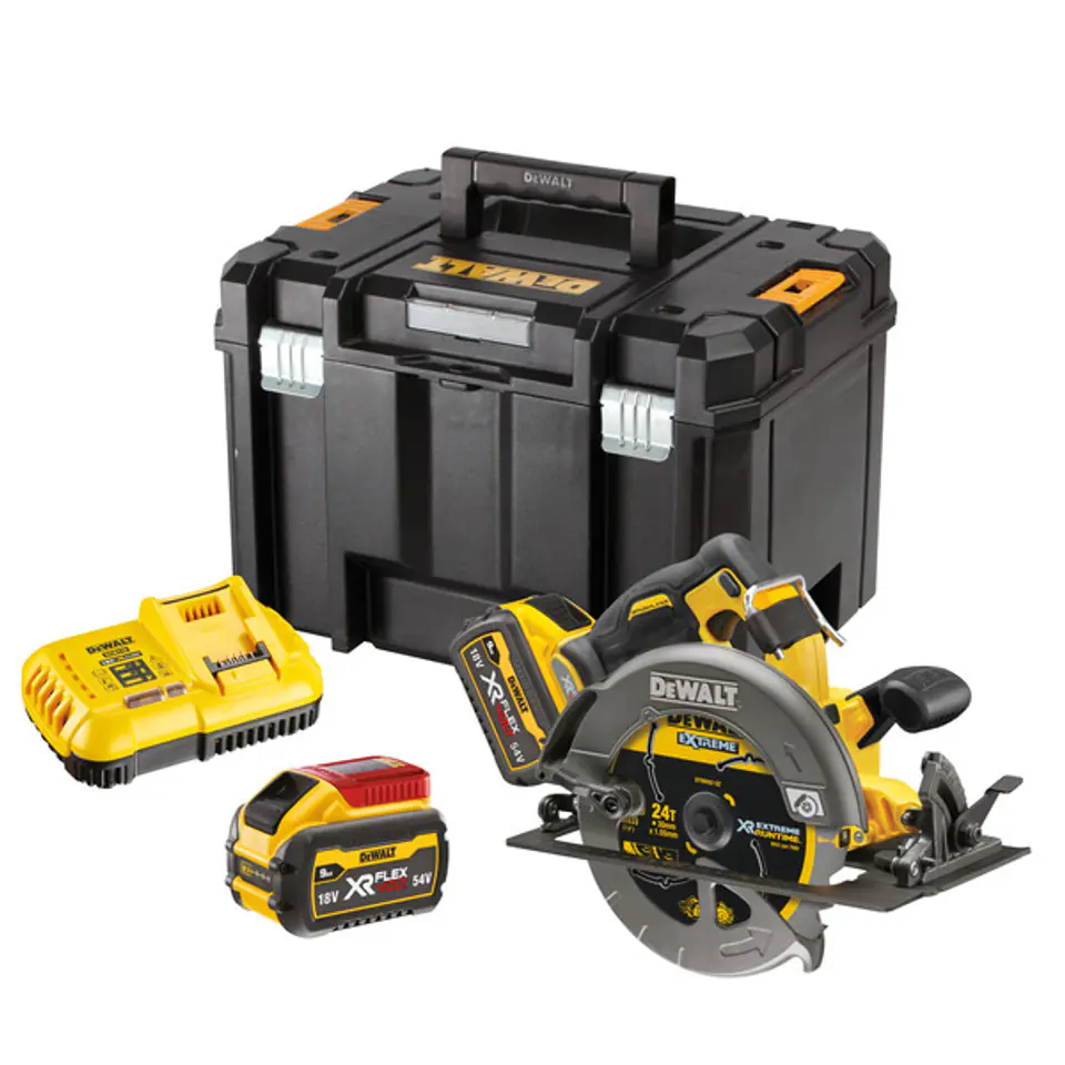 ⁨DEWALT FLEXVOLT PILARKA TARCZOWA 54V FLEXVOLT 2x9,0Ah DCS578X2⁩ at Wasserman.eu