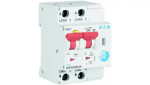 ⁨Przeciwpożarowy detektor iskrzenia 2P C 10A 0,03A typ G/A AFDD-10/2/C/003-G/A 300147⁩ w sklepie Wasserman.eu