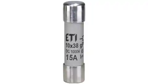 ⁨Wkładka bezpiecznikowa cylindryczna PV 10x38mm 15A gPV 1000V DC CH10 002625080⁩ w sklepie Wasserman.eu