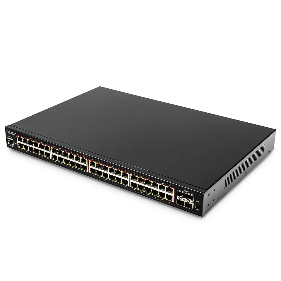 ⁨Cudy GS2048PS4 Managed L2 Gigabit Ethernet (10/100/1000) Power over Ethernet (PoE) Black⁩ at Wasserman.eu