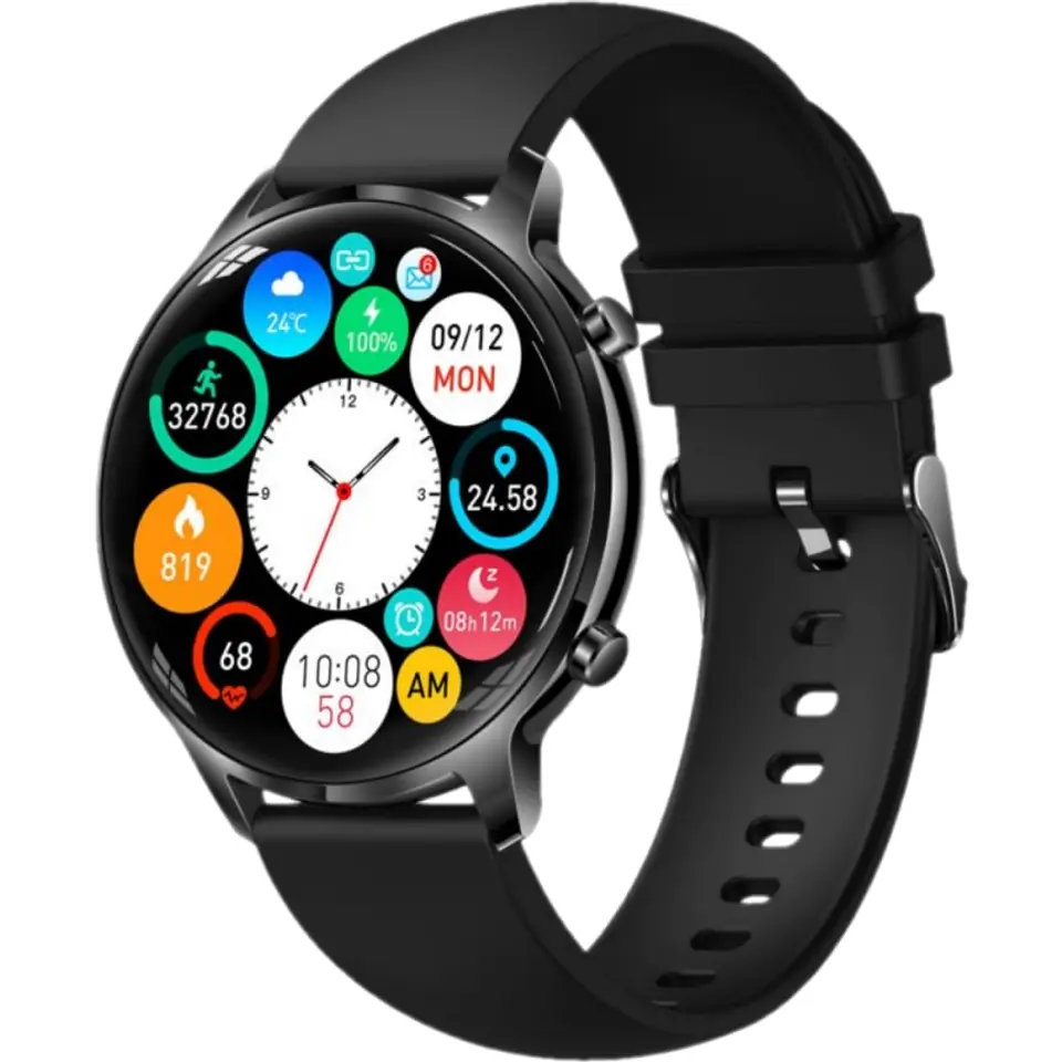 ⁨Smartwatch damski Manta Kelly czarny⁩ at Wasserman.eu