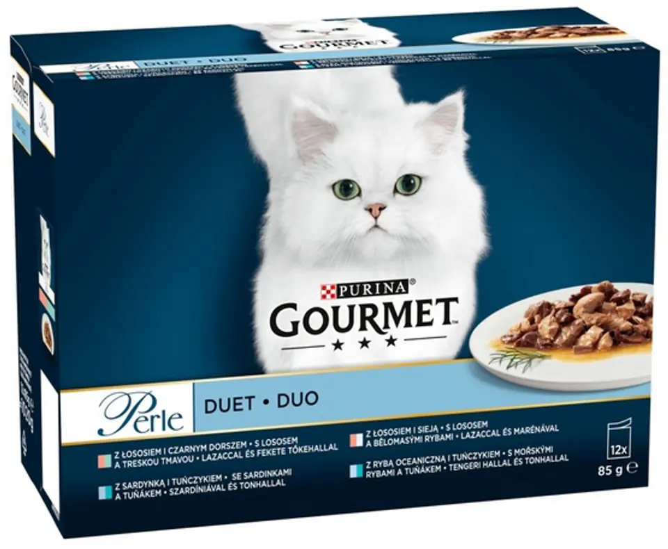 ⁨Gourmet Perle Duet Rybny saszetki 12x85g⁩ w sklepie Wasserman.eu