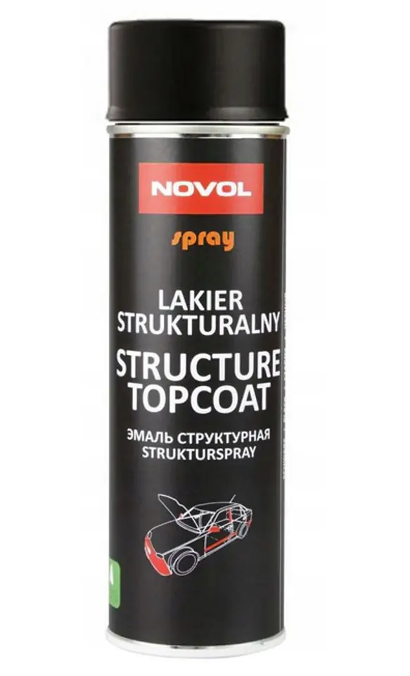 ⁨LAKIER STRUKTURALNY CZARNY 500 ML⁩ w sklepie Wasserman.eu