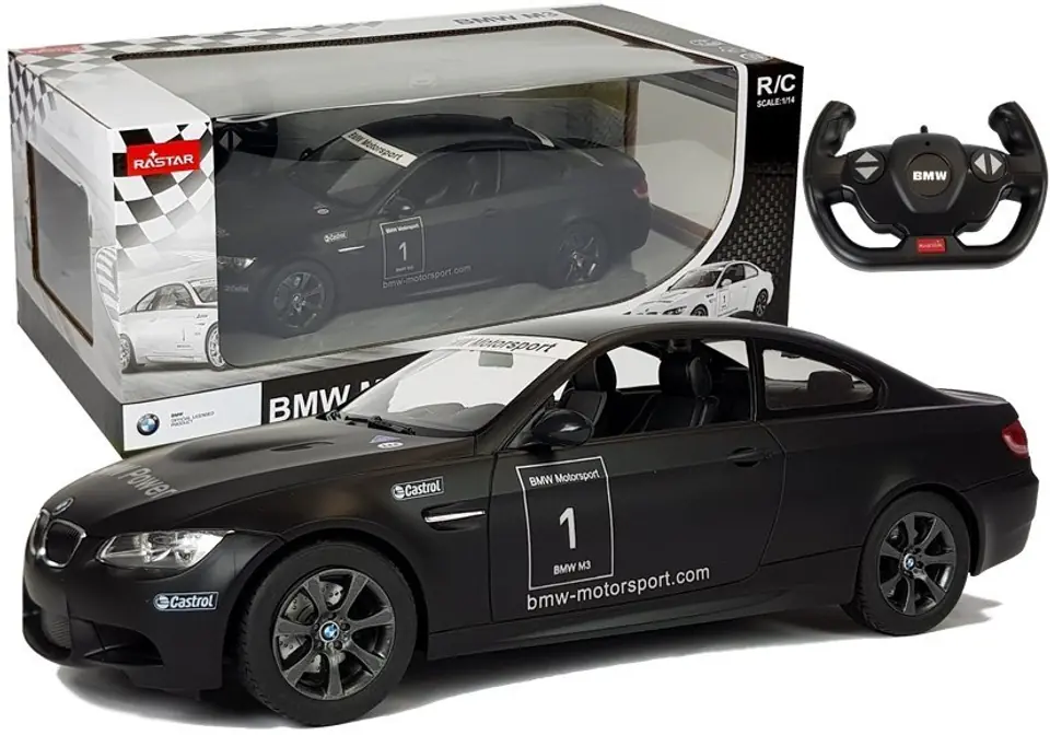 ⁨Auto R/C BMW M3 Rastar 1:14 Czarny na Pilota⁩ w sklepie Wasserman.eu