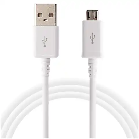 ⁨Oryginalny Kabel Samsung micro USB USB-A 2.0 ECB-DU4EWE 1,5m przewód bulk biały⁩ w sklepie Wasserman.eu