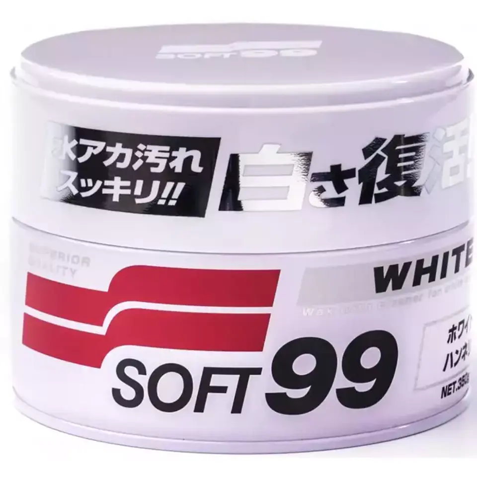 ⁨SOFT99 White Soft Wax - wosk do jasnych lakierów 350g⁩ w sklepie Wasserman.eu