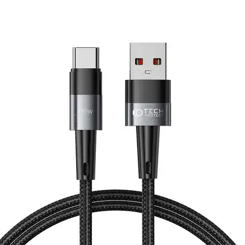 ⁨Kabel 6A 66W 1m PD USB - USB-C Tech-Protect UltraBoost szary⁩ w sklepie Wasserman.eu