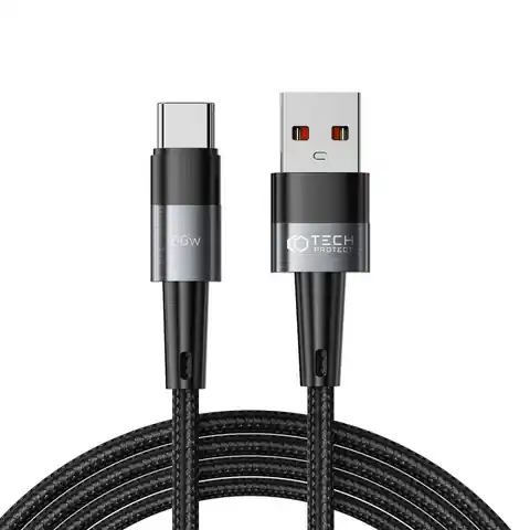 ⁨Kabel 6A 66W 2m PD USB - USB-C Tech-Protect UltraBoost szary⁩ w sklepie Wasserman.eu