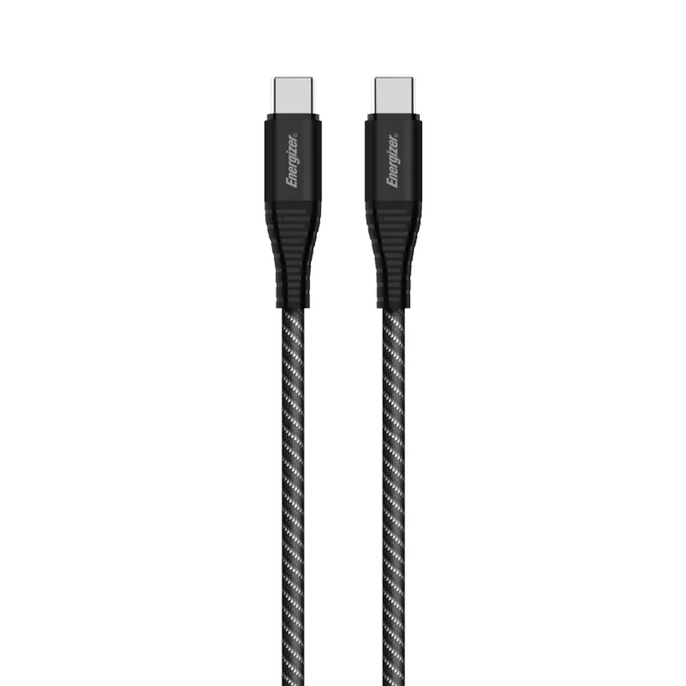 ⁨Energizer Ultimate - Kabel połączeniowy USB-C do USB-C 100W 2m (Czarny)⁩ w sklepie Wasserman.eu