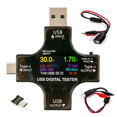 ⁨Wielofunkcyjny tester USB USB-C Micro USB SP-UT01⁩ w sklepie Wasserman.eu