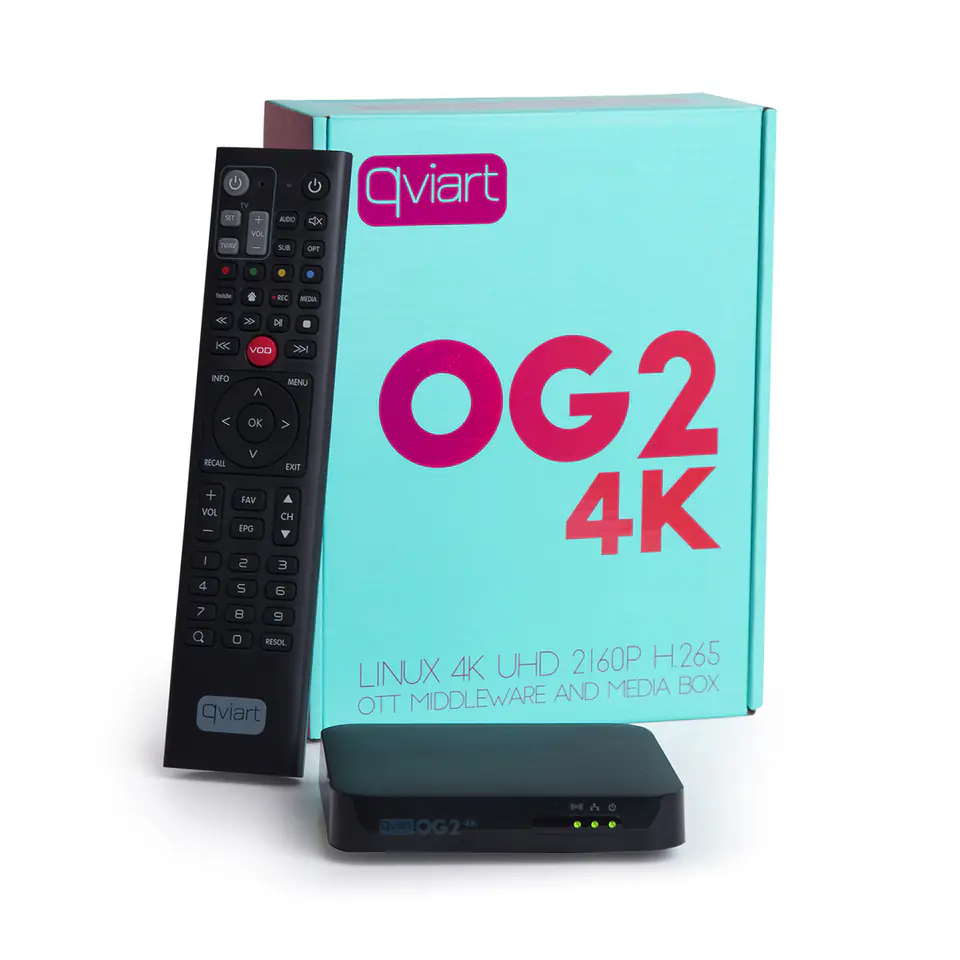 Qviart OG2 4K LINUX OTT Multistream Sat IPTV w sklepie Wasserman.eu