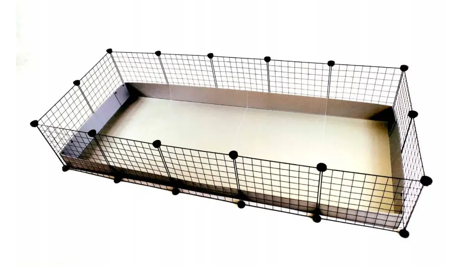 ⁨C&C modular cage 5x2 pig rabbit hedgehog silver 180 x 75 x 37 cm⁩ at Wasserman.eu