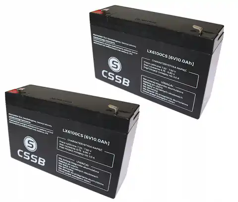 ⁨2x Maintenance-free gel battery AGM 6V 10Ah⁩ at Wasserman.eu