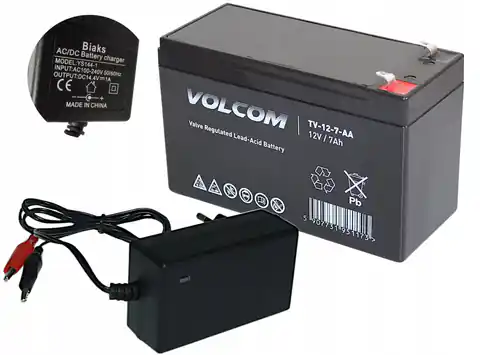 ⁨Akumulator żelowy AGM 12V 7Ah 7 h ŁADOWARKA 1A MULTI-LED+⁩ w sklepie Wasserman.eu