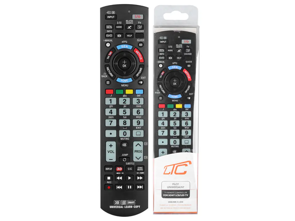 ⁨Universal remote control for LCD/LED TV Sony SMART NETFLIX YOUTUBE,3D (1LM)⁩ at Wasserman.eu