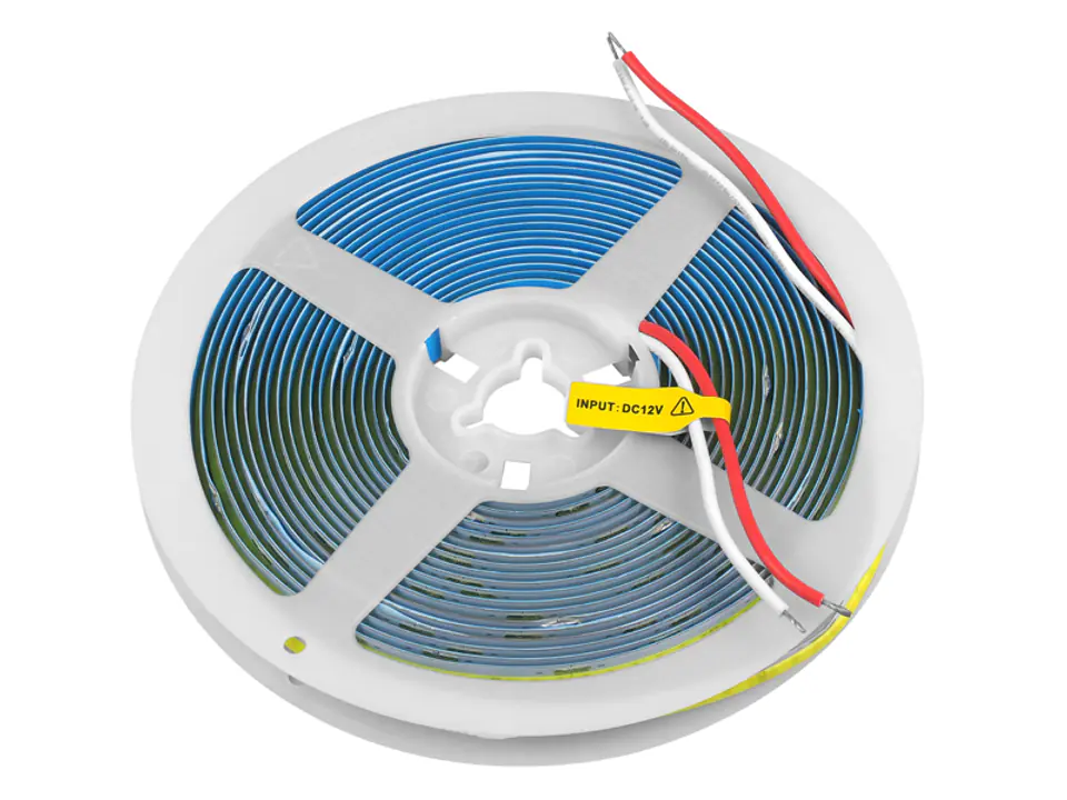 ⁨1 rol. PS TAŚMA LED COB IP20 3000K 1400lm/m, światło ciepłe białe ,12W/m.⁩ w sklepie Wasserman.eu