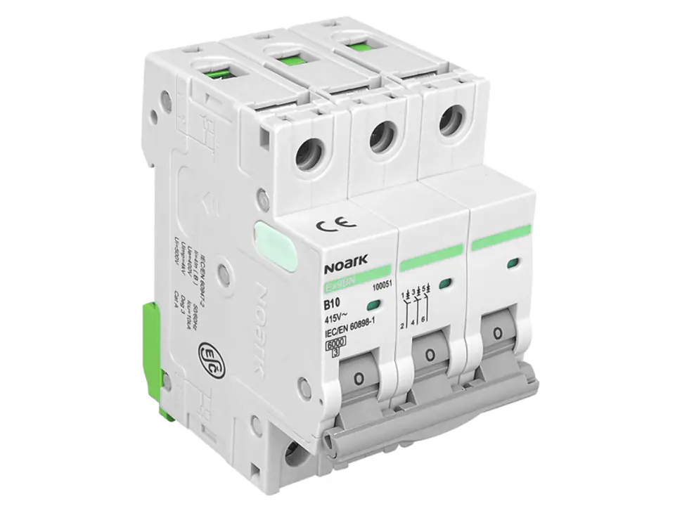 ⁨PS 3-phase circuit breaker, 3P B10A, Noark S193. (1LM)⁩ at Wasserman.eu