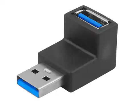 ⁨10 szt. Przejście USB 3.0 wtyk - gniazdo kątowe.⁩ w sklepie Wasserman.eu