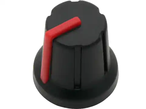 ⁨Pot knob N-1 axis 6mm red 16mm⁩ at Wasserman.eu