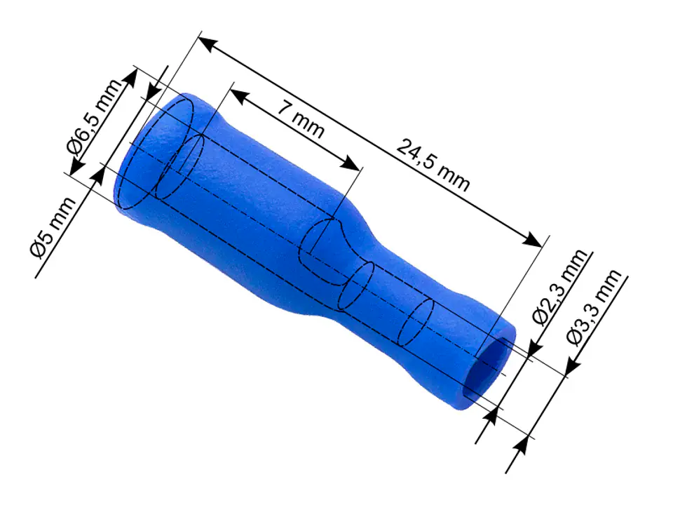 ⁨Connector izol.gn. 5,0/24,5mm blue⁩ at Wasserman.eu