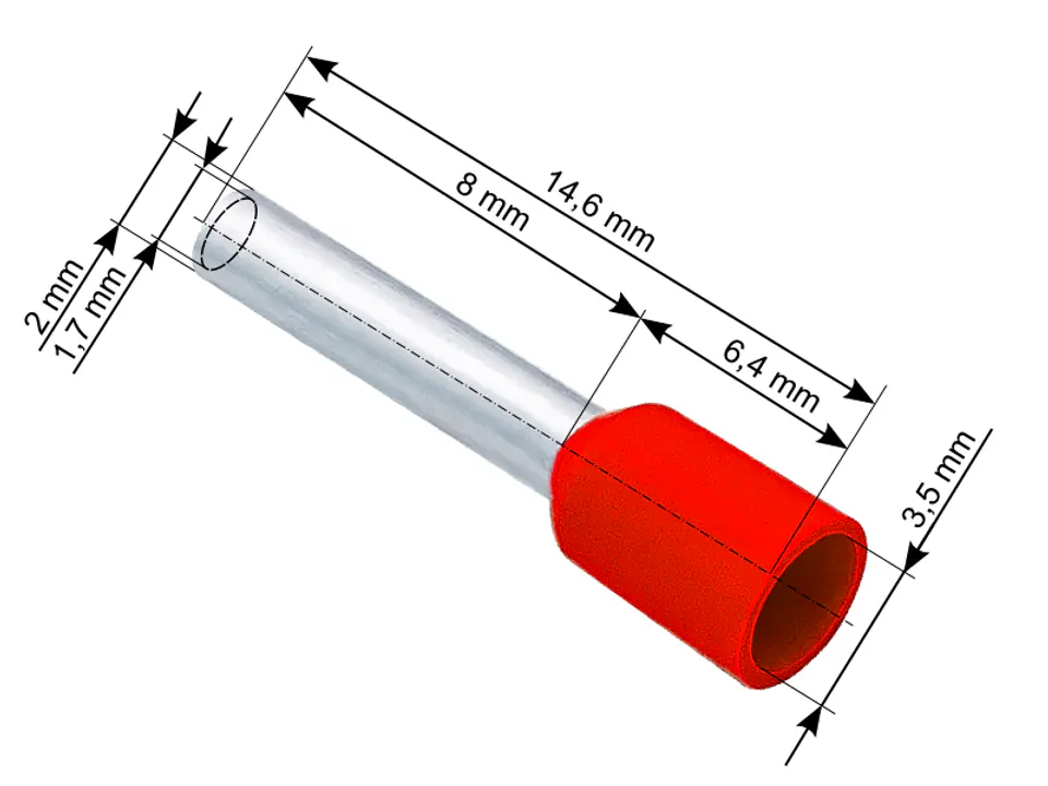 ⁨Connector insulator sleeve 1,5/8 red⁩ at Wasserman.eu