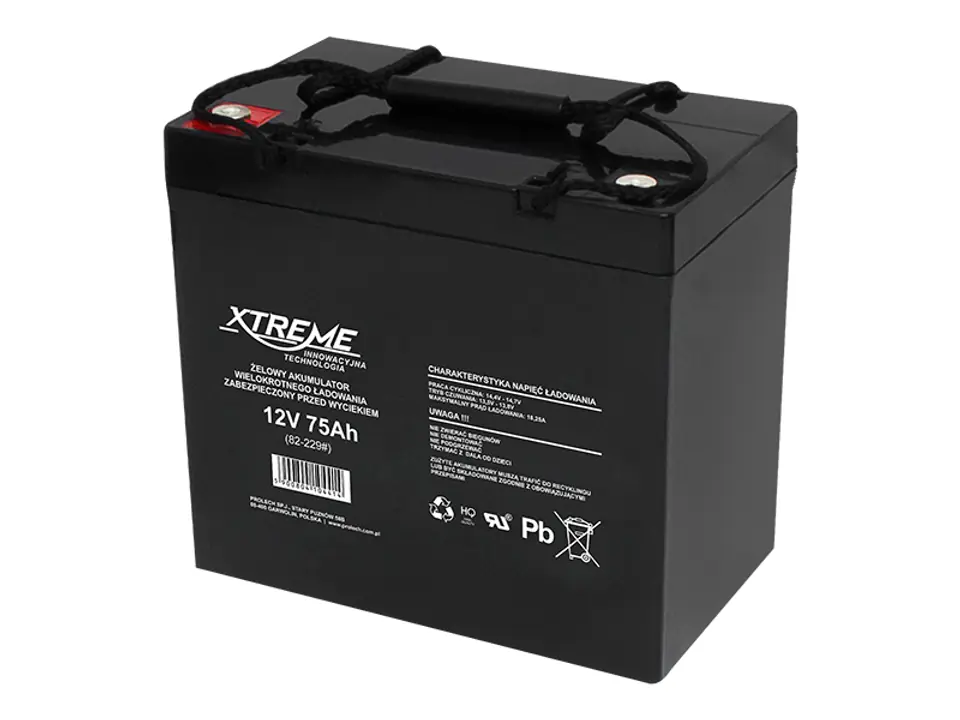 ⁨Gel battery 12V 75Ah XTREME⁩ at Wasserman.eu