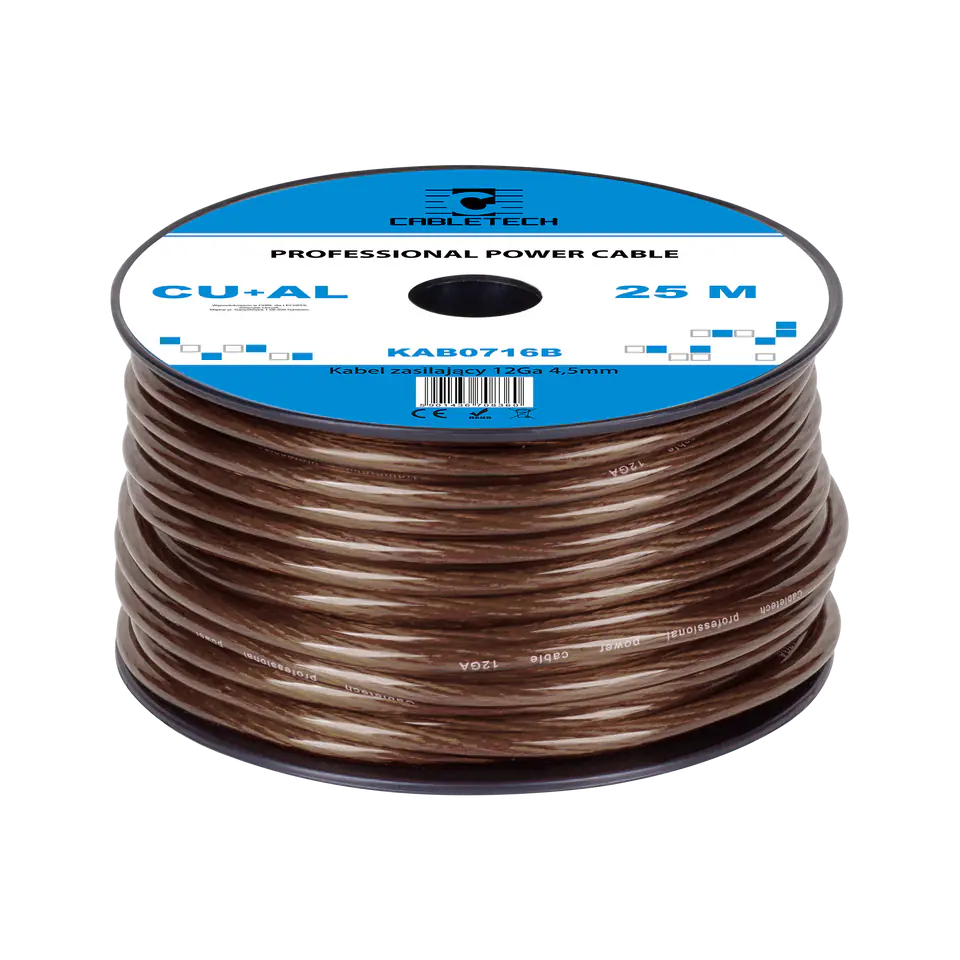 ⁨Car cable 12Ga OD4.5mm CU+AL 25m⁩ at Wasserman.eu