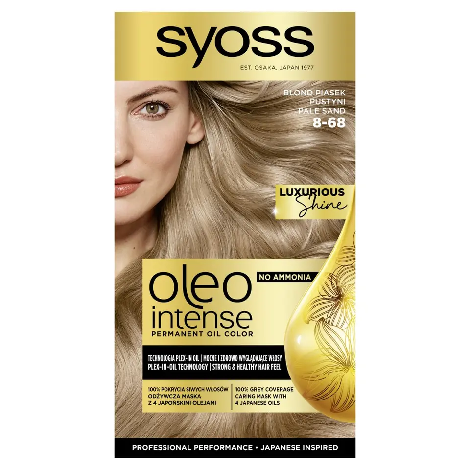 ⁨Schwarzkopf Syoss Farba do włosów Oleo 8-68 Blond Piasek Pustyni 1op.⁩ w sklepie Wasserman.eu