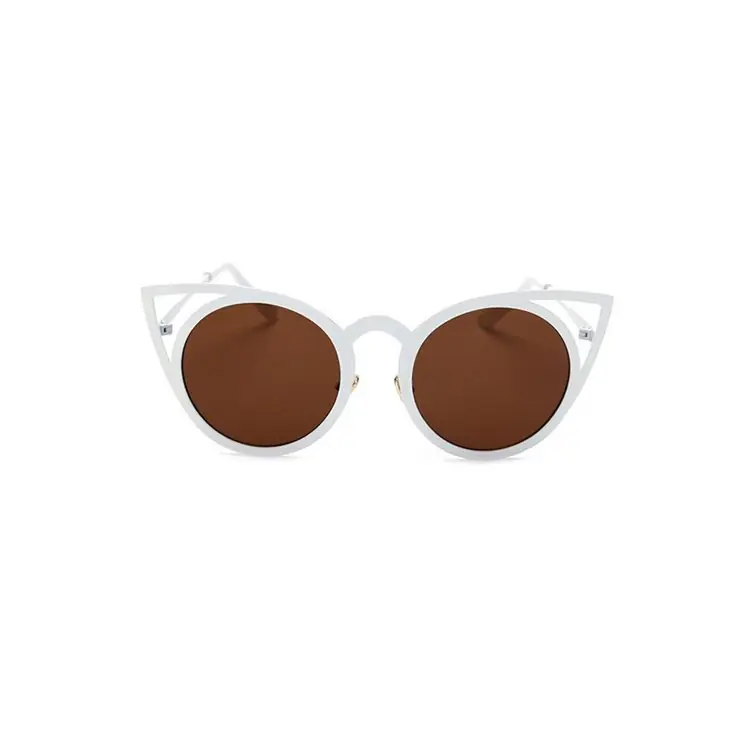 OKULARY "ROYAL CAT EYES" - BIAŁE Z BRĄZOWYM OK70WZ6 w sklepie Wasserman.eu