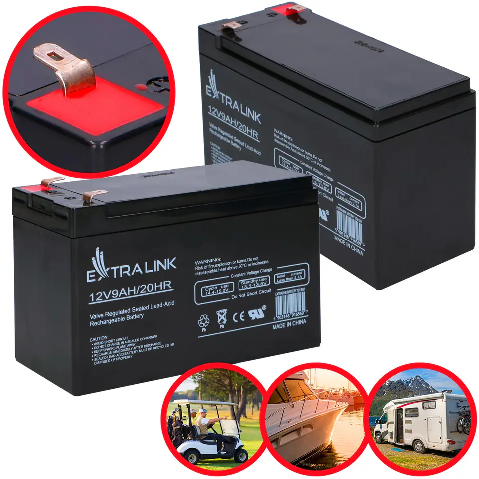 ⁨Rechargeable battery AGM 12V 9Ah⁩ at Wasserman.eu