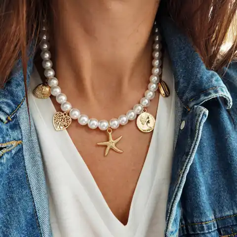 ⁨Delicate pearl necklace N708⁩ at Wasserman.eu