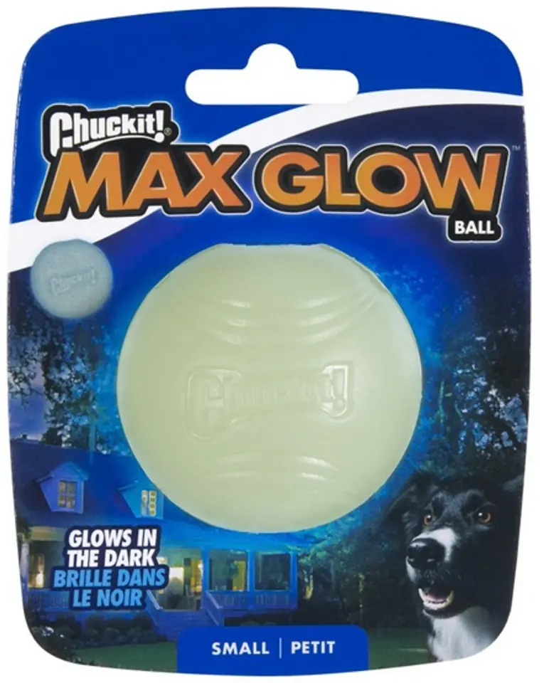 ⁨CHUCKIT MAX GLOW Glow-in-the-dark fetch ball 5 cm diameter S size White⁩ at Wasserman.eu