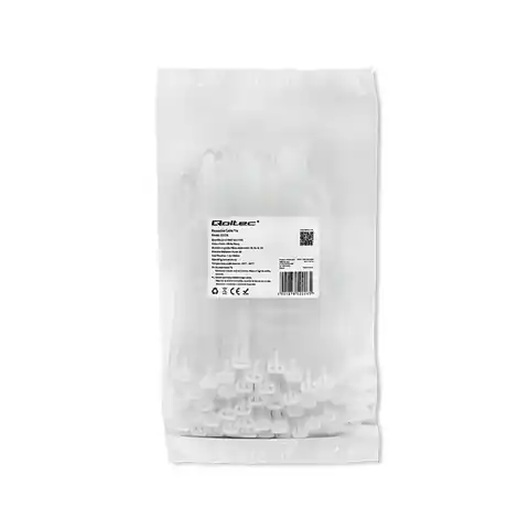 ⁨Qoltec Opaski zaciskowe wielorazowe/trytytki 7.2 * 150mm Nylon UV Białe⁩ w sklepie Wasserman.eu