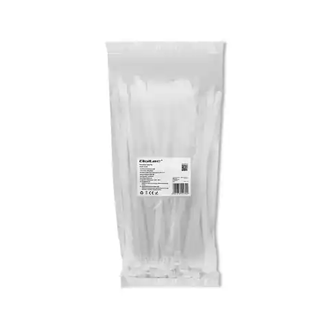 ⁨Qoltec Opaski zaciskowe wielorazowe/trytytki 7.2 * 250mm Nylon UV Białe⁩ w sklepie Wasserman.eu