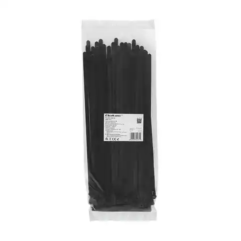 ⁨Qoltec Opaski zaciskowe wielorazowe/trytytki 7.2 * 300mm Nylon UV Czarne⁩ w sklepie Wasserman.eu