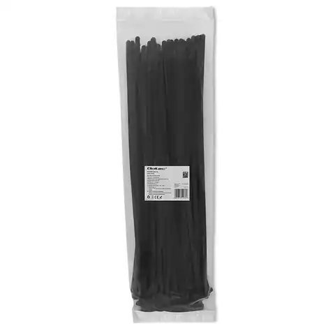 ⁨Qoltec Opaski zaciskowe wielorazowe/trytytki 7.2*400mm Nylon UV Czarne⁩ w sklepie Wasserman.eu