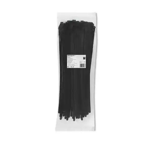 ⁨Qoltec Opaski zaciskowe wielorazowe/trytytki 7.2 * 450mm Nylon UV Czarne⁩ w sklepie Wasserman.eu