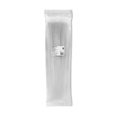 ⁨Qoltec Opaski zaciskowe wielorazowe/trytytki 7.2*450mm Nylon UV Białe⁩ w sklepie Wasserman.eu