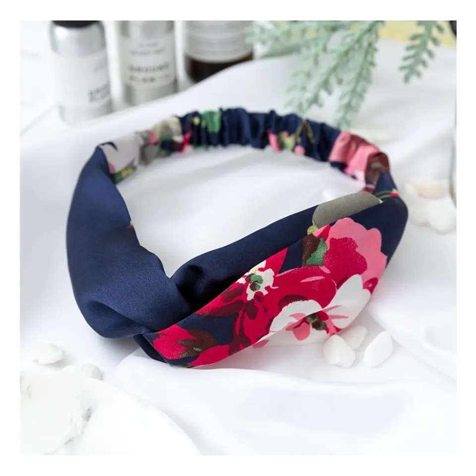 ⁨Fabric band turbanka flowers O324GRAN⁩ at Wasserman.eu