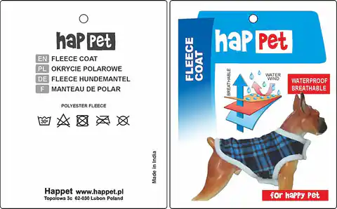 ⁨Polar dla psa Happet 301B fiolet XS-25cm⁩ w sklepie Wasserman.eu