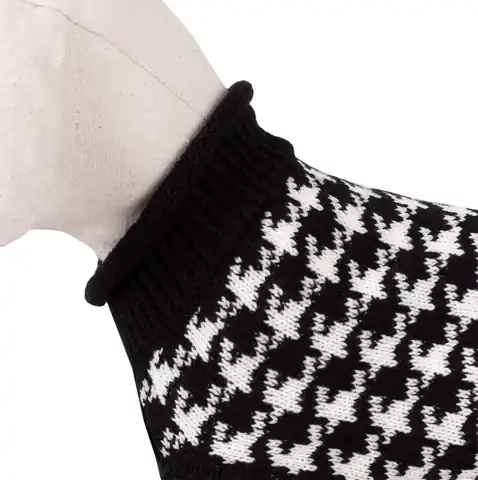 ⁨Sweterek dla psa Happet 380M czarno-biały M-30cm⁩ w sklepie Wasserman.eu