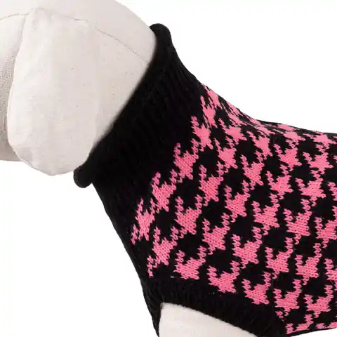 ⁨Sweterek dla psa Happet 39XL czarno-różowy XL-40cm⁩ w sklepie Wasserman.eu